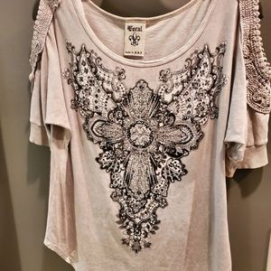 Crystal embellished Vocal boutique top